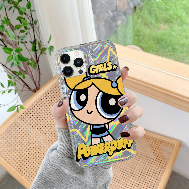 Ốp lưng iphone vân sóng laser Power girl 6/6splus/7/7plus/8/8plus/x/xs/11/12/13/14/pro/max/plus/promax - Awifi Case P5-6