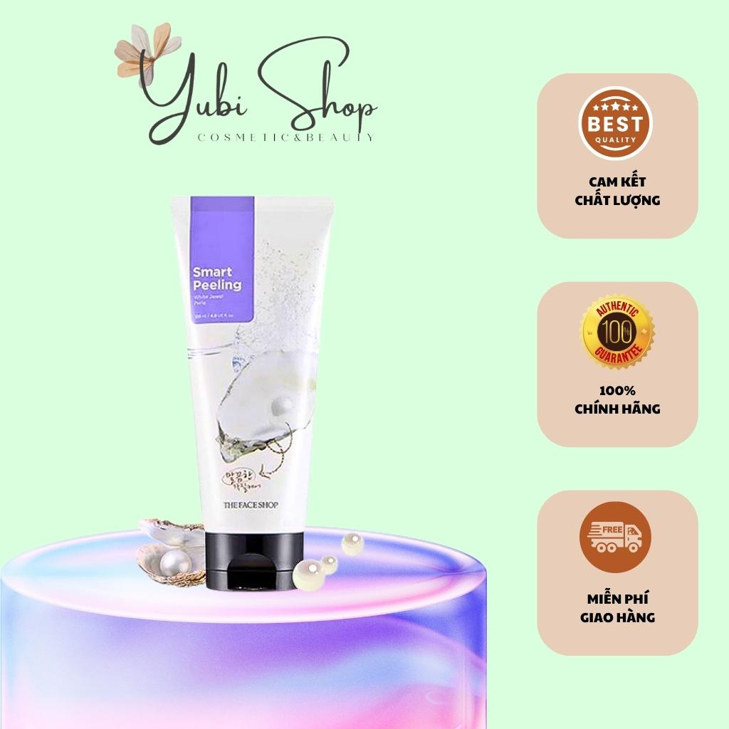 Tẩy da chết/Tẩy tế bào chết ngọc trai White Jewel Peeling THE FACE SHOP 120ml Hàn Quốc - YUBI SHOP NVC