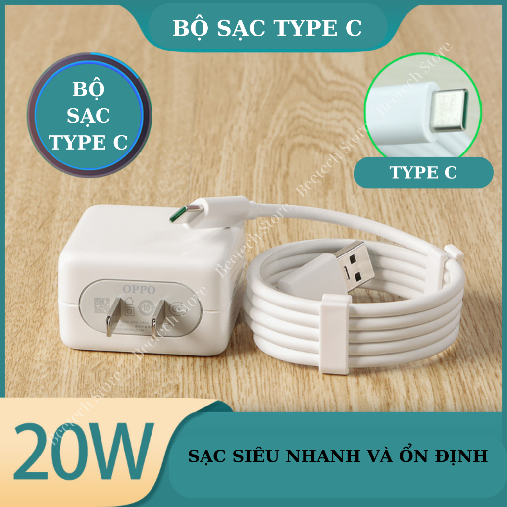 Sạc Oppo, Realme 4A zin, Bộ Sạc Vooc, Sạc Nhanh 20w,Dùng Cho Nhiều Dòng OPPO,Chính Hãng DTM