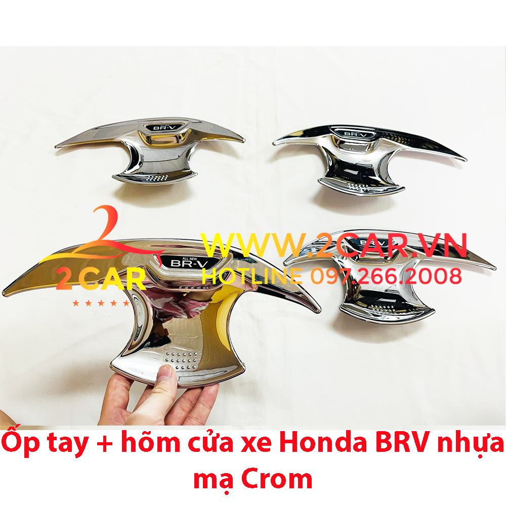 Ốp tay nắm, hõm cửa xe Honda BRV 2023 mạ Crom cao cấp