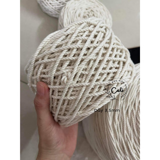 Dây thừng cotton mềm mịn không bụi kem size 3mm/ 4mm/ 5mm