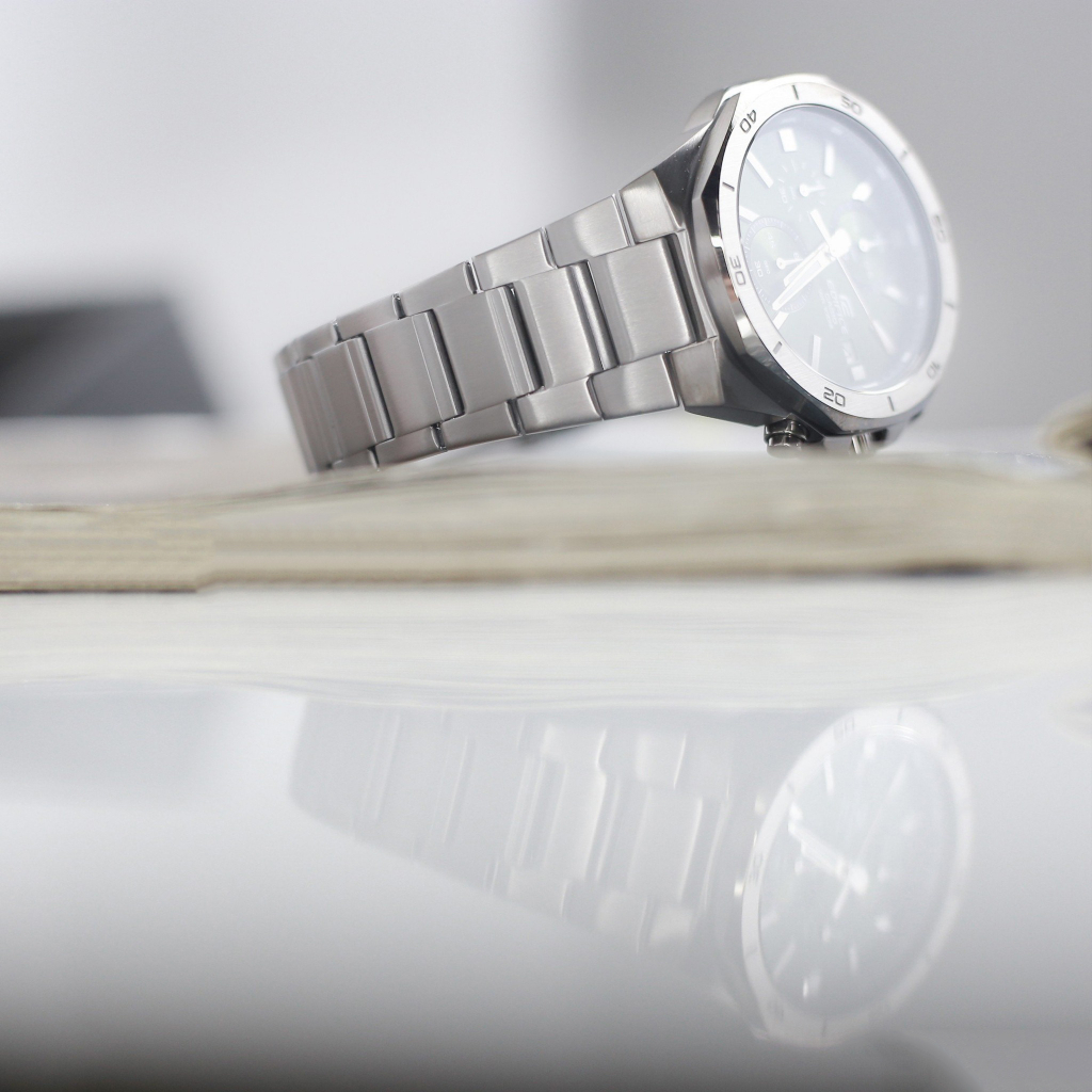 Đồng hồ nam dây kim loại EDIFICE chính hãng Casio Anh Khuê EFV-640DC-3AVUDF