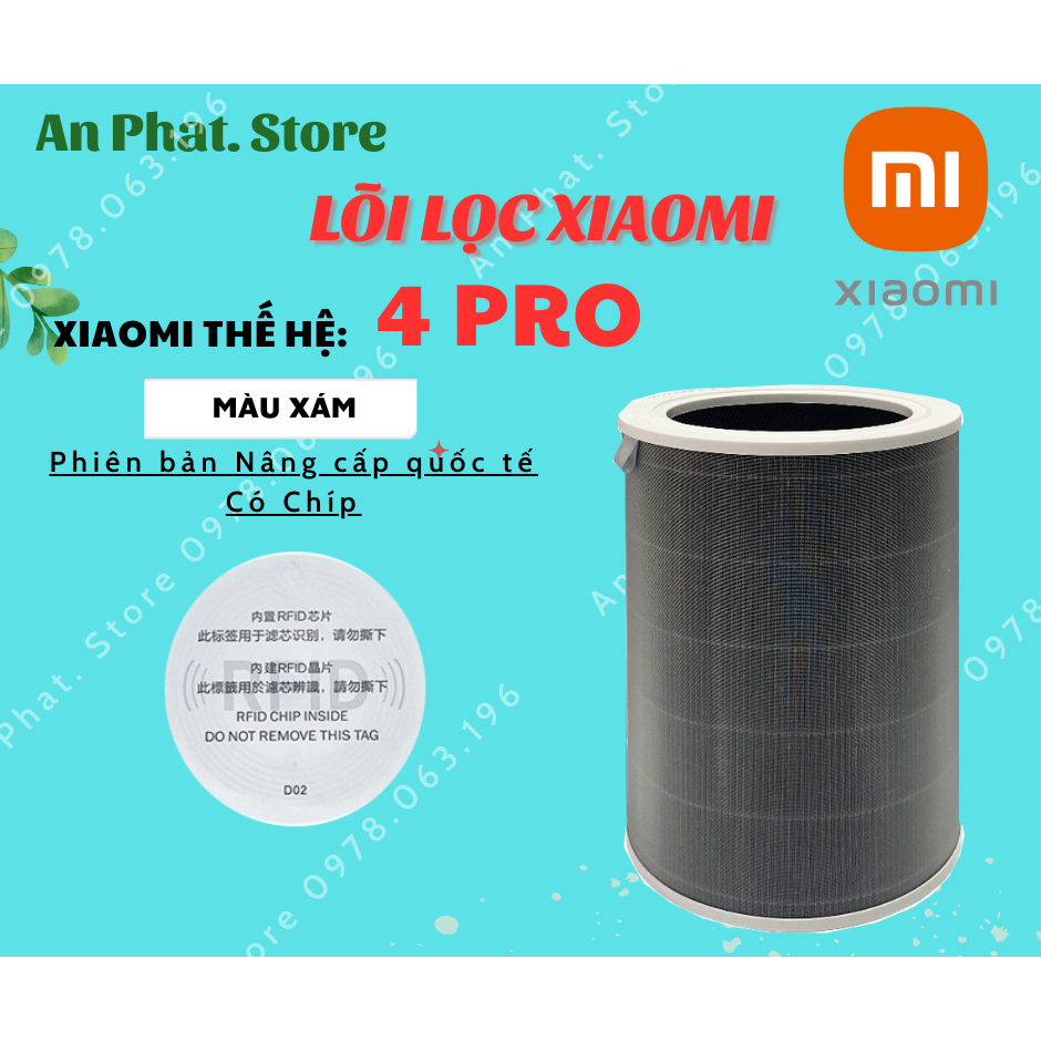 Lõi lọc không khí XIAOMI :Thế hệ 4 PRO ,Có gắn Chíp, Màng lọc Xiaomi, Chất lượng cao, Xiaomi Air Purifier 4 PRO