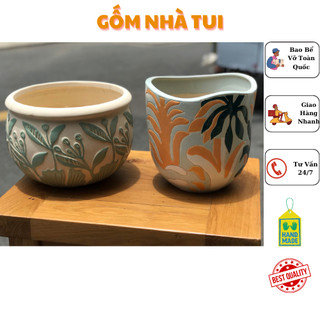 Chậu gốm sứ trồng cây làm vườn trồng hoa tdm