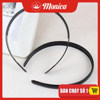 Cài tóc nhựa dẻo đen có răng cài đơn giản - MONICA