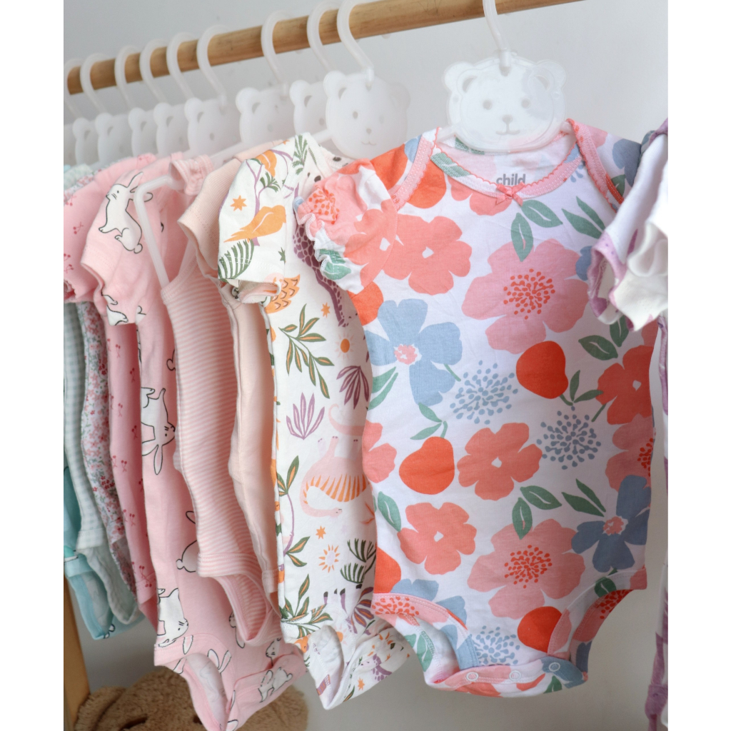 Bodysuit cho bé trai gái  hãng xuất dư Chất liệu cotton Nhiều màu size 3-24m