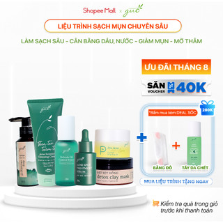 Bộ 6 sản phẩm Sạch Mụn Chuyên Sâu GUO
