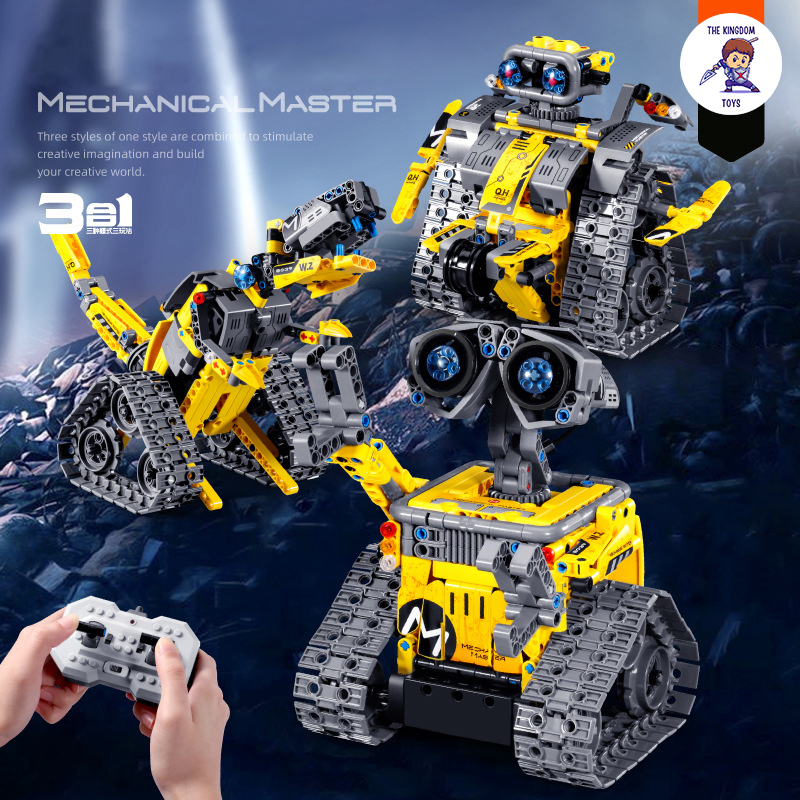 Đồ Chơi Lắp Ráp Mô Hình Điều Khiển Từ Xa Siêu Xe Robot Wall-E 3 Trong 1 Biến Hình Khủng Long IM8039