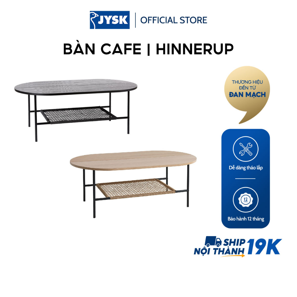 Bàn cafe | JYSK Hinnerup | gỗ công nghiệp/kim loại | nhiều màu | D120xR75xC45cm