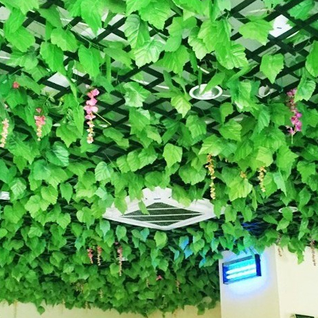 Dây Nho Giả Lá Xanh Dài 2,3m Làm Cây Hoa Trang Trí gồm 20 lá; 36 lá; 81 lá [Ko kèm Chùm Nho]