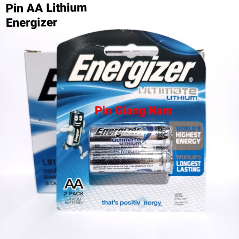 Pin AA Energizer Lithium L91 BP2 Siêu Bền Bỉ Hàng Nhập Khẩu
