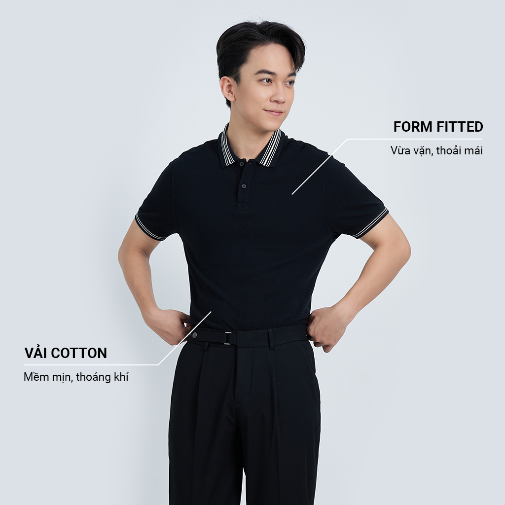 Áo Polo Nam KRIK Cổ Đức Chất Liệu Cotton Cao Cấp Form Fitted Ôm Vừa Vặn PL2006