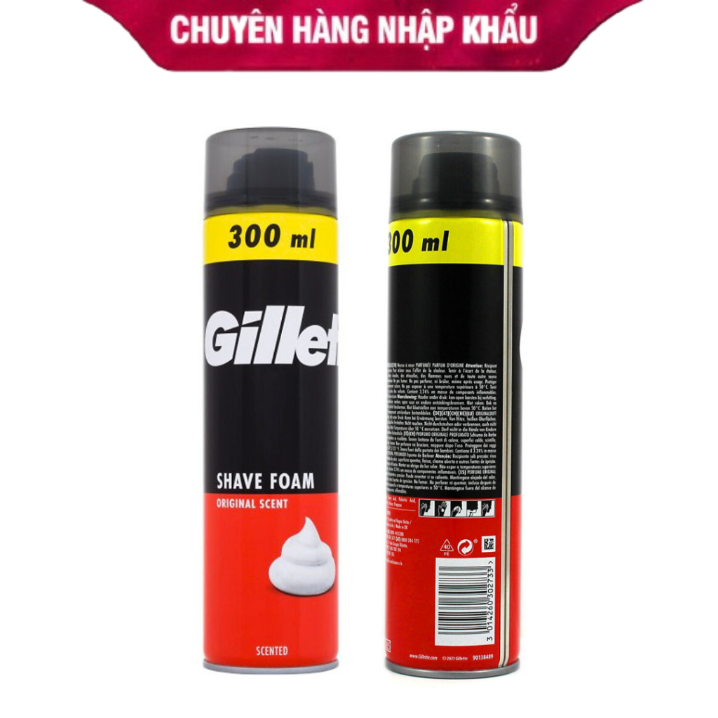 Bọt Cạo Râu Gillette 300ml USA