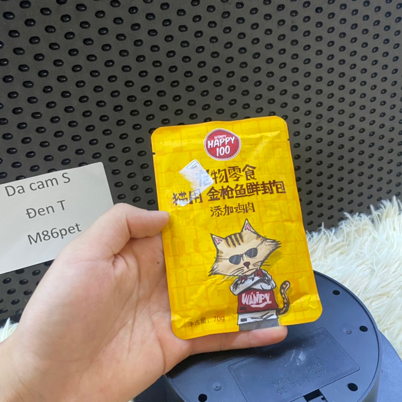 Pate cho mèo happy wanpy 100 cho mèo gói 70gr