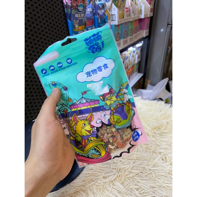 Rau củ sấy khô cho mèo, bổ sung xơ, hộ trợ bón gói 100gr, m86pet