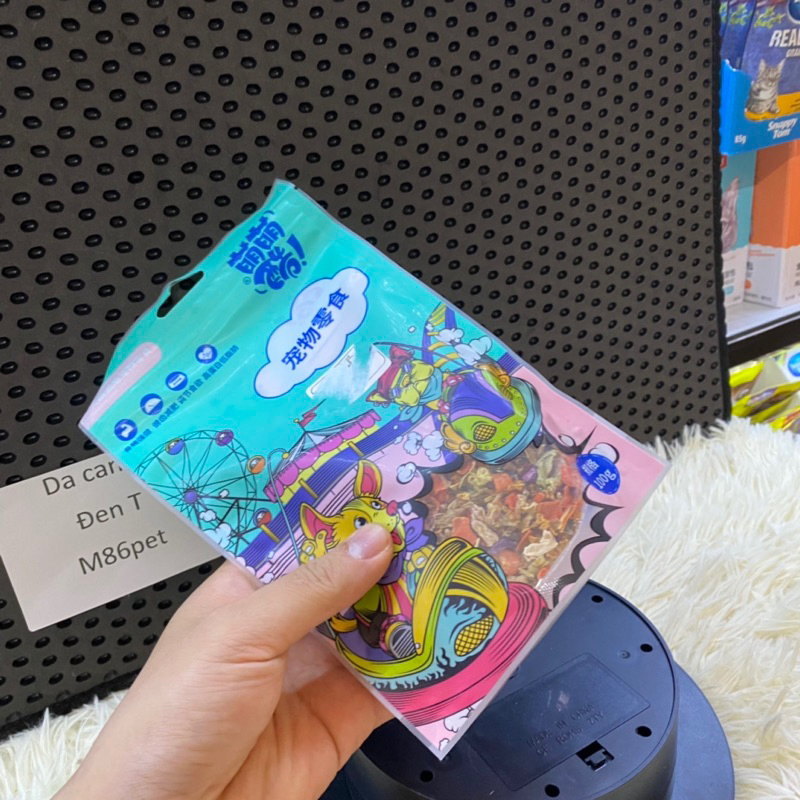 Rau củ sấy khô cho mèo, bổ sung xơ, hộ trợ bón gói 100gr, m86pet