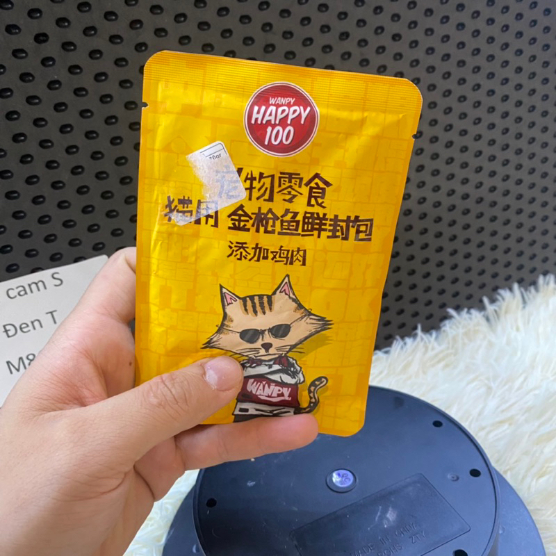 Pate cho mèo happy wanpy 100 cho mèo gói 70gr