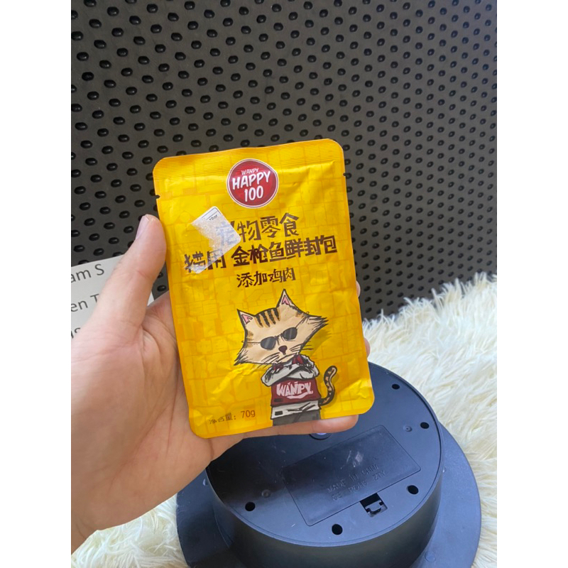 Pate cho mèo happy wanpy 100 cho mèo gói 70gr