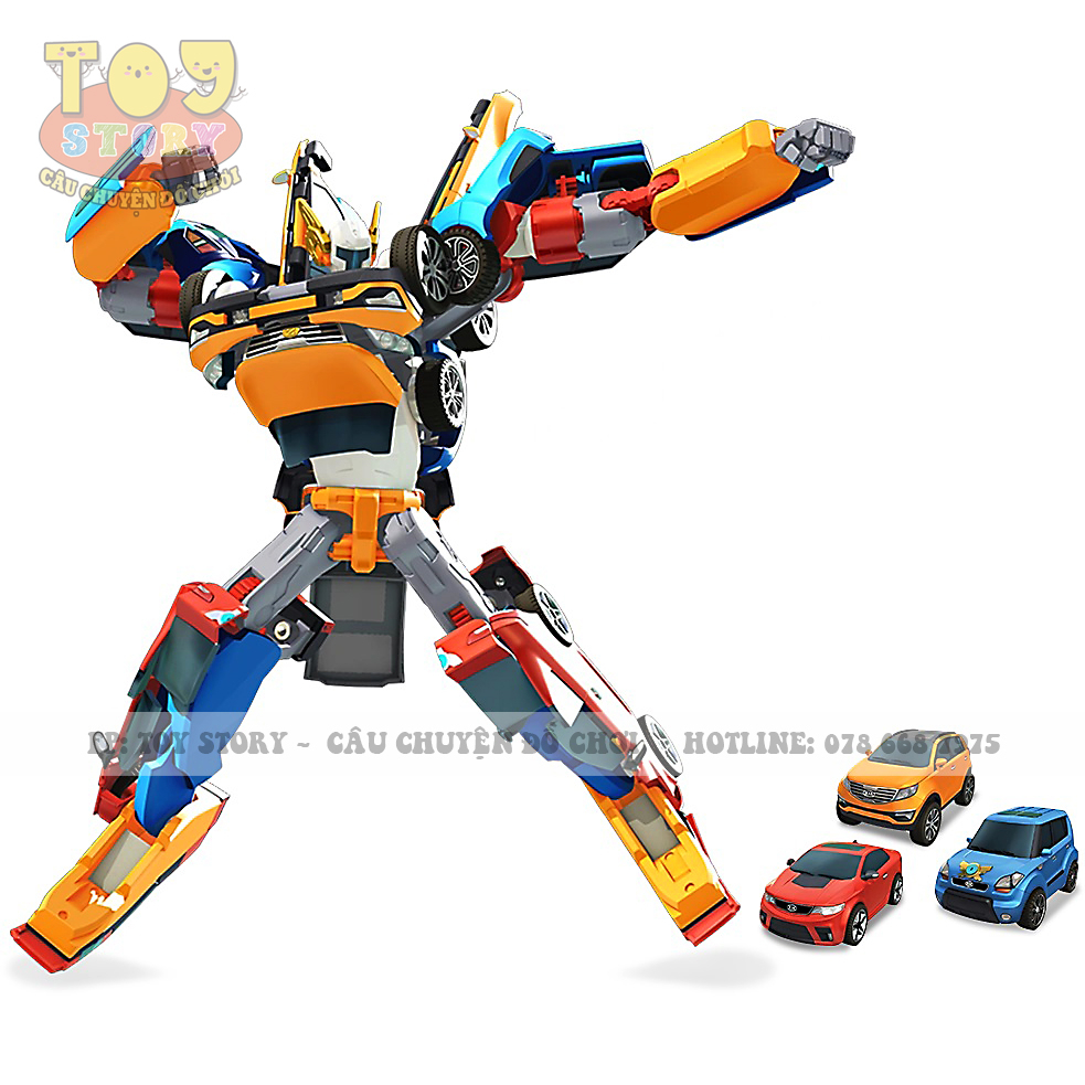 Hộp Đồ Chơi robot biến hình lắp ráp xe 3 in 1 Deformation rage god of war robot L015-59