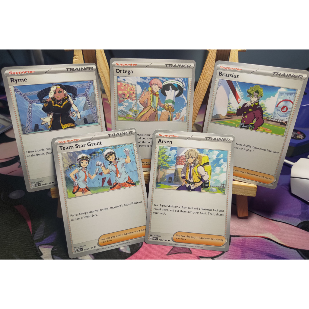 Combo 5 Thẻ Pokemon Trainer Supporter - OBFEN