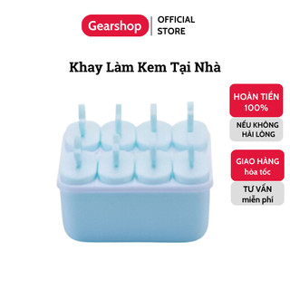 Khuôn làm kem GEARSHOP 8 chiếc tự làm kem tại nhà tiện lợi, gọn gàng và đơn giản