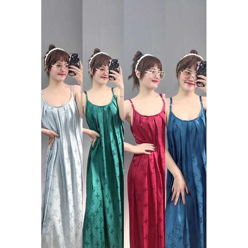 Đầm ngủ lụa gấm xước bigsize 185