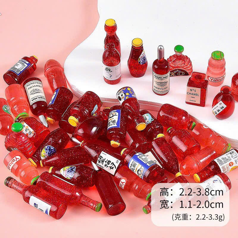 Mô hình chai bia và nước giải khát đồ chơi trang trí nhà búp bê [ chai ngẫu nhiên)
