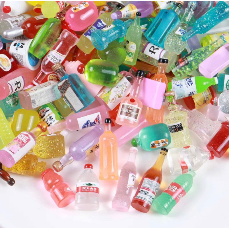 Mô hình chai bia và nước giải khát đồ chơi trang trí nhà búp bê [ chai ngẫu nhiên)