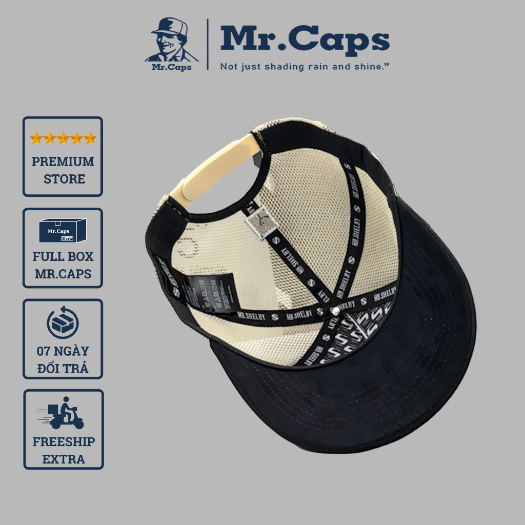 Mũ Shebly da bò phối lưới - Nón lưỡi trai lưới da bò nam nữ da lộn cao cấp mang phong cách thể thao du lịch Mrcap SB02