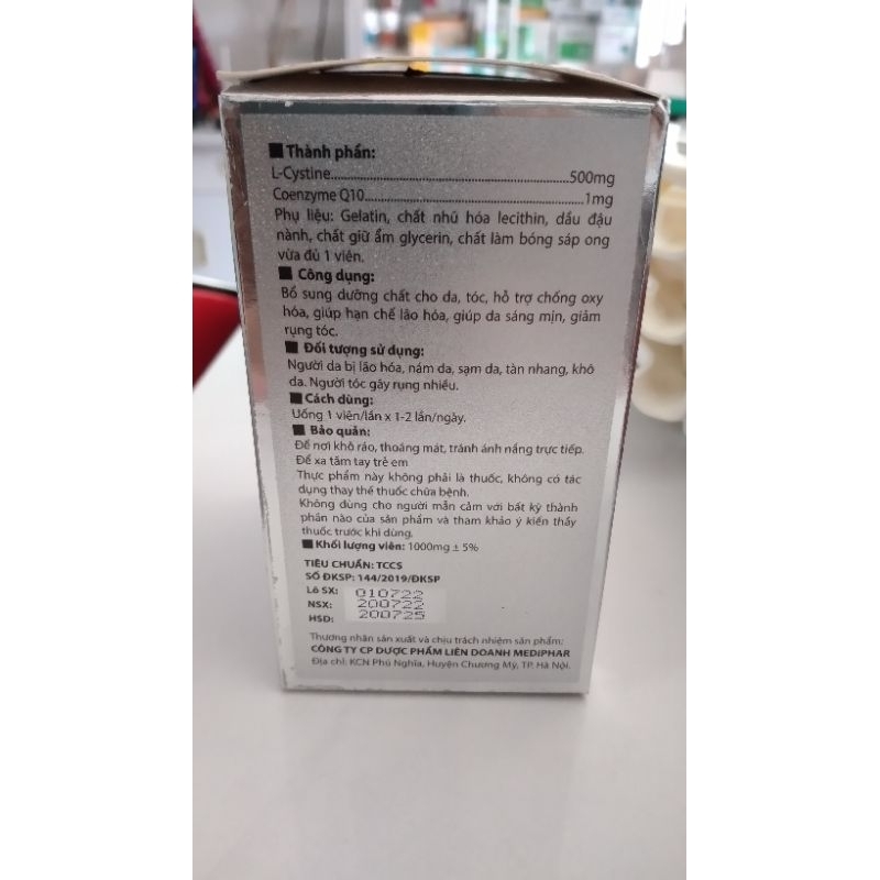 Viên uống tổng hợp làm đẹp da, tóc ,móng L-cystine