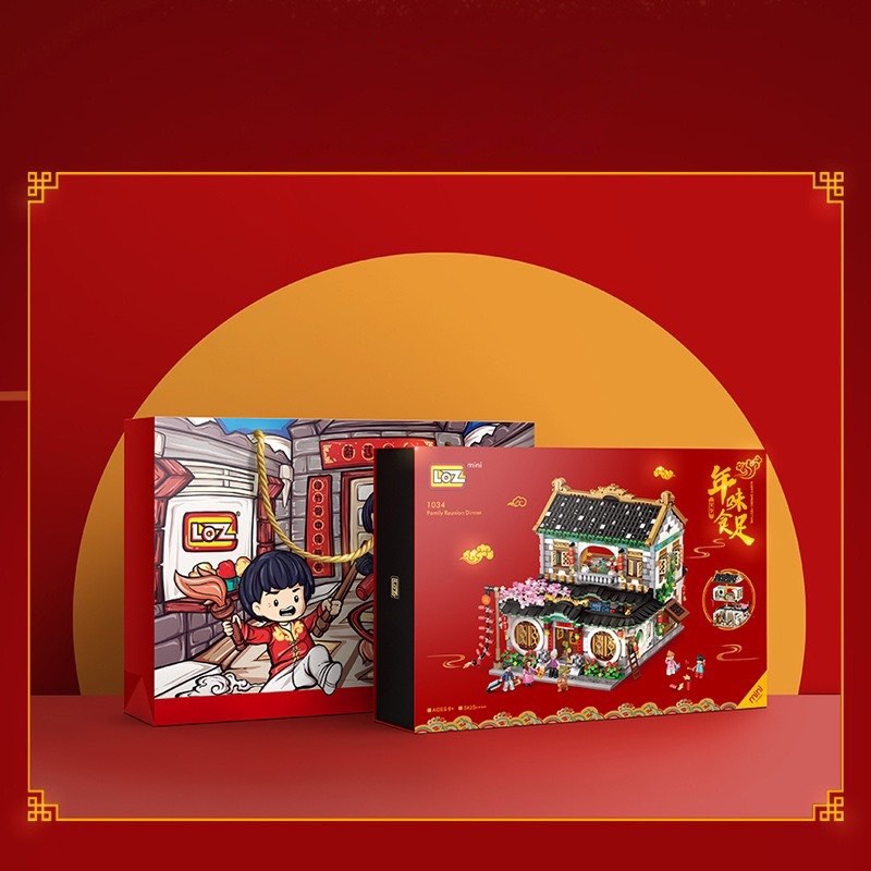 Bộ lắp ráp mô hình nhà tết Trung Hoa 3425 mảnh ghép 1034