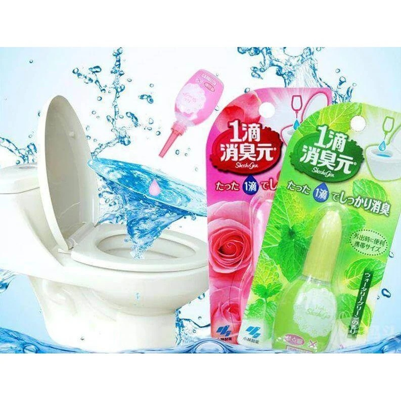 Dung Dịch Nhỏ Giọt Khử Mùi Toilet Hương Hoa Hồng Ngọt Ngào Kobayashi S Select Nhật Bản (20ml/Lọ)