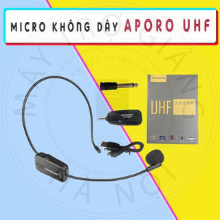 Micro không dây aporo uhf cao cấp sử dụng với máy trợ giảng, loa kéo, âm ly, ....