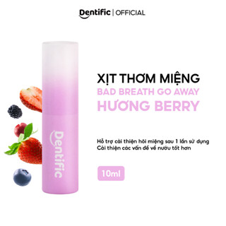 Xịt thơm miệng Dentific hương quả mọng berries Bad Breath Go Away Mouthspray 30gr