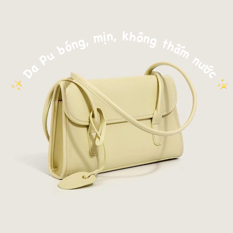 Túi xách nữ quai dài đeo kẹp nách đeo vai màu pastel trendy