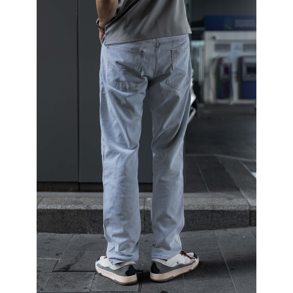 Quần Jean Nam Straight Basic Light Blue, Chất Vải Jean Cotton, QJ0037, SOMEHOW