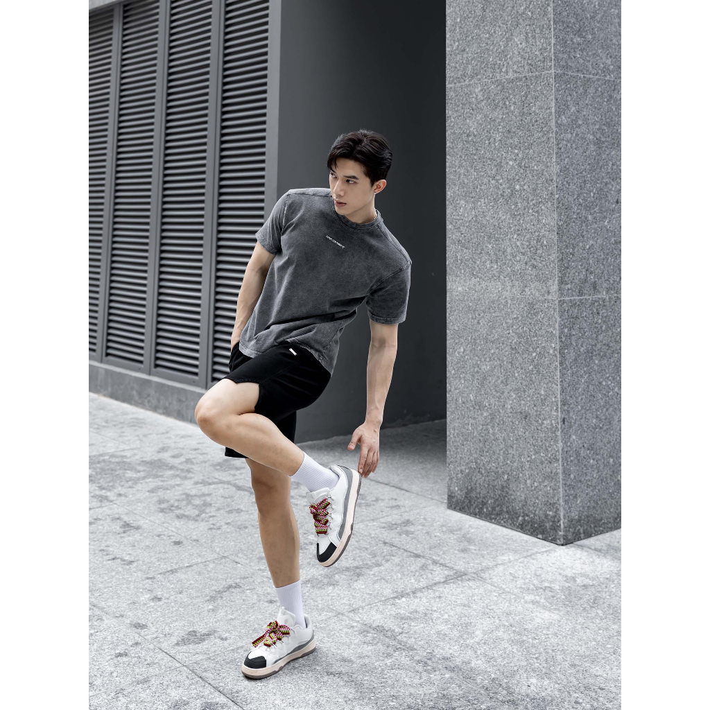 Áo Thun Nam Wash Casual Grey Shades, Chất Vải Cotton Wash Thoải Mái, AT0064, SOMEHOW