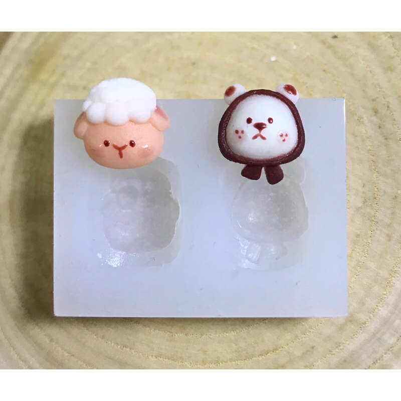 Kt25.Khuôn charm silicon thú nổi 3D nail