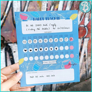 Giấy lập kế hoạch thói quen 30 ngày - habit tracker