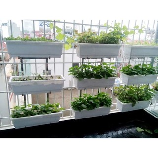 Giá treo chậu chữ nhật 3 tầng