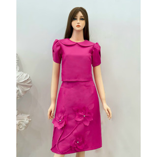 Set áo váy hoa tiểu thư sang trọng - Angel V