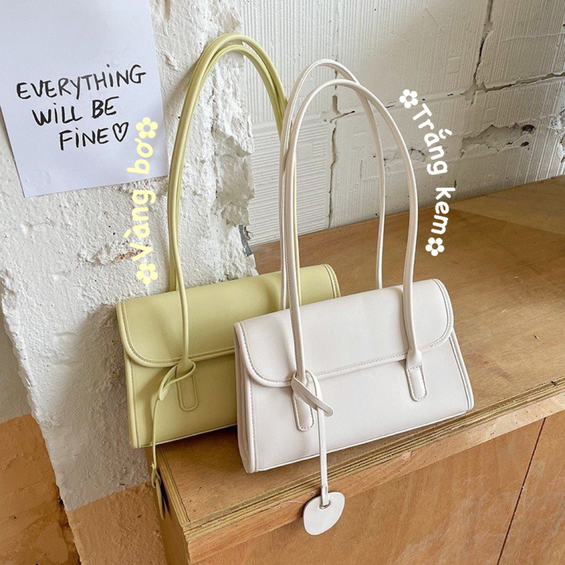Túi xách nữ quai dài đeo kẹp nách đeo vai màu pastel trendy