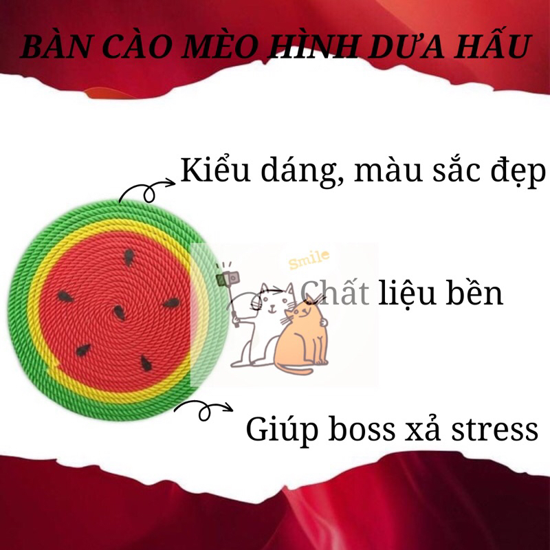 Bàn cào móng cho mèo hình dưa hấu