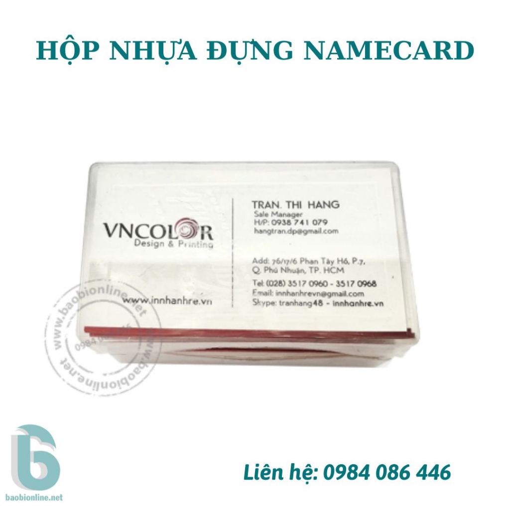 COMBO 50 & 100 HỘP NHỰA ĐỰNG NAMECARD, CARD VISIT | DANH THIẾP CHUẨN KÍCH THƯỚC 90X54MM - BAOBIONLINE