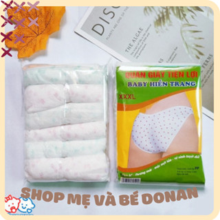(Combo 30 chiếc) quần lót giấy cotton dùng 1 lần đi du lịch, cho mẹ sau sinh tiện dụng, Mẹ bé Donan