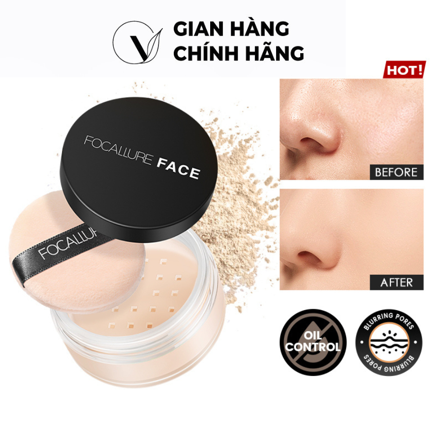 Phấn phủ FOCALLURE 3 màu sắc tùy chọn trang điểm nền thời trang 7g FA15 VM Cosmetic