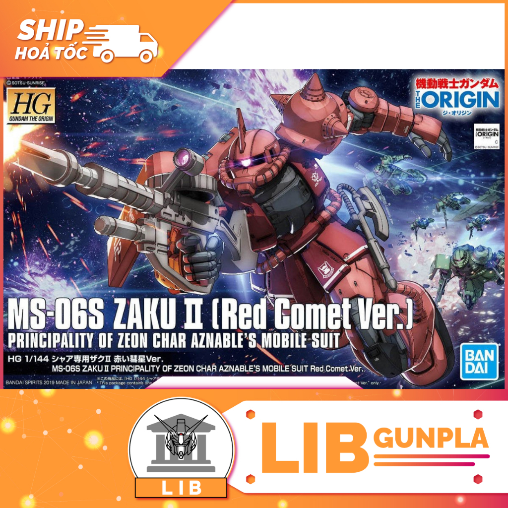 Mô hình lắp ráp Gundam HG GTO Zaku 2 Red Comet