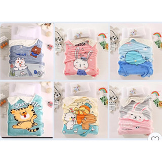Chăn LÔNG CỪU trẻ em loại dày cho bé nhiều mẫu, siêu ấm (Size 1m3 x 95cm)