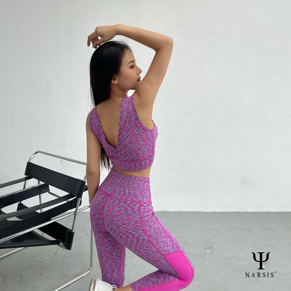 Bộ đồ tập Gym Yoga nữ cao cấp Narsi , chất vải siêu co giãn 4 chiều thoáng khí