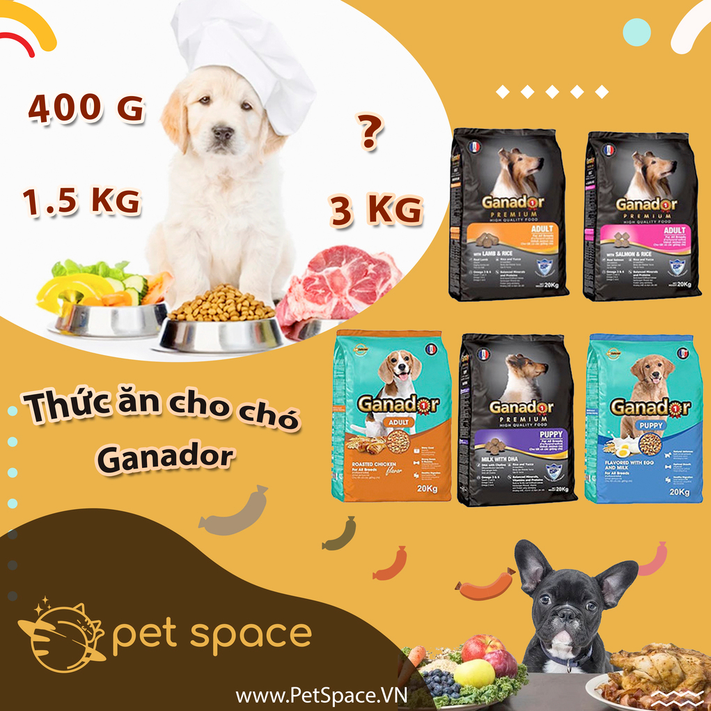 Thức ăn hạt hỗn hợp cho chó Ganador 400 g